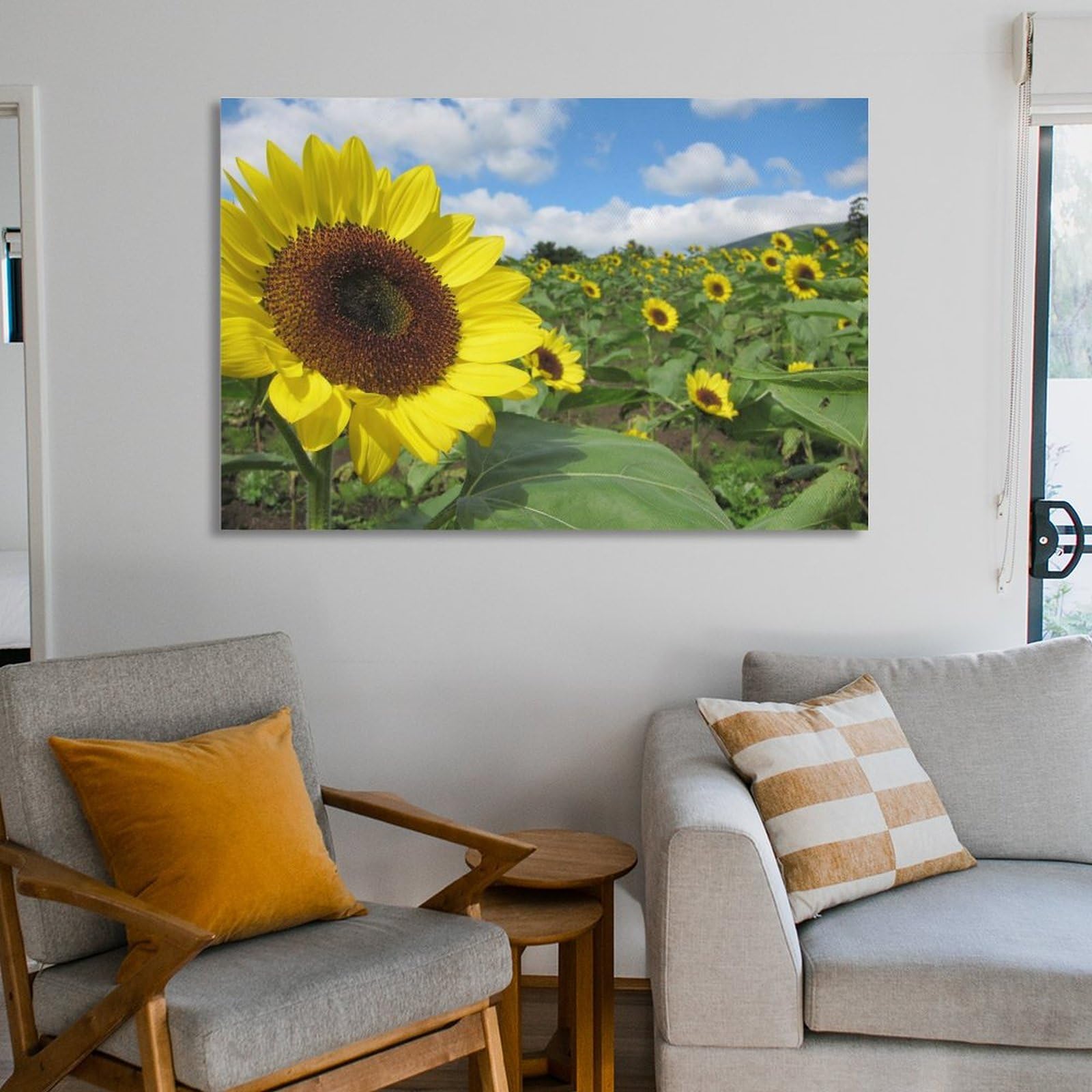 Amazon.co.jp: 絵画 大分県秋ひまわりインテリア 絵画 魅力的な花 日本